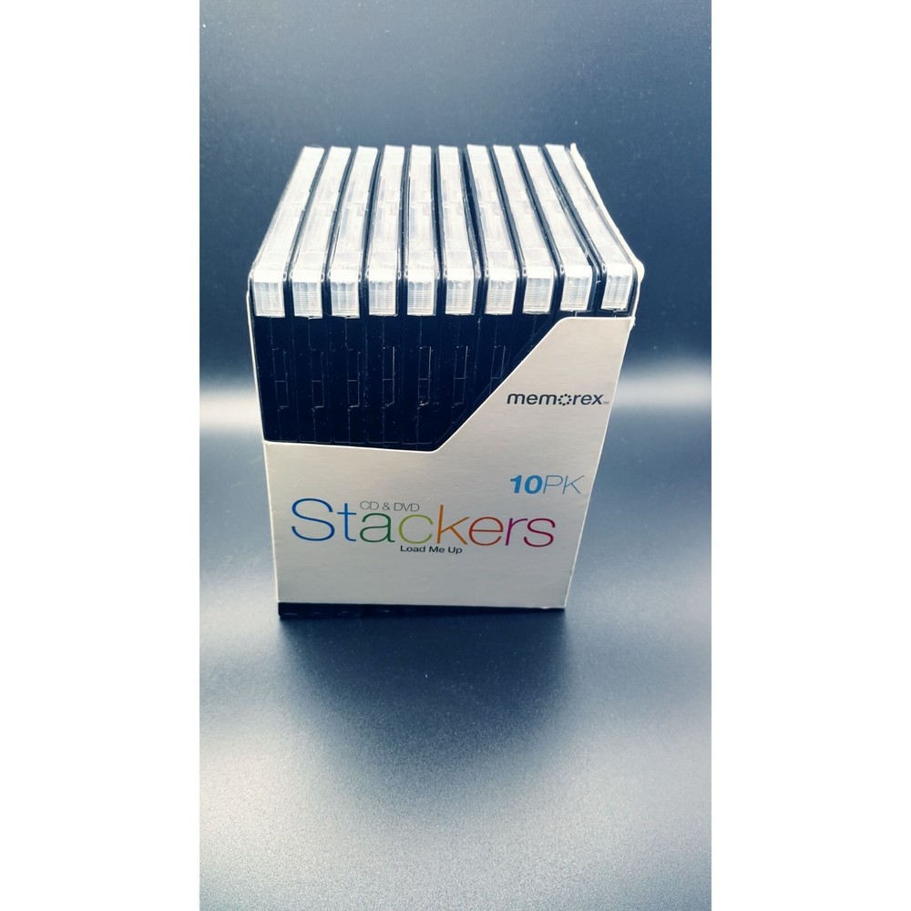 CD/DVD hard cases pack of 10 Memorex Stackers