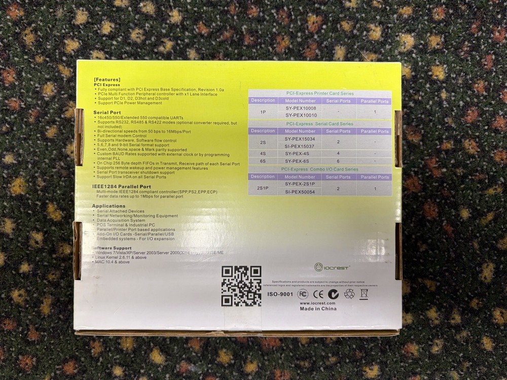 IOCrest PCI-Express Multi I/O Controller Card SY-PEX10010