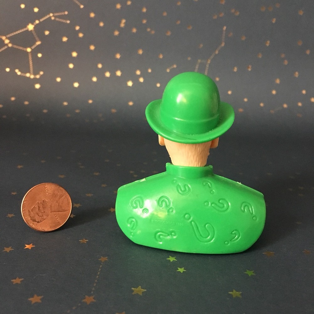 Vtg Riddler Batman Candy Container Figure Toy Cake Topper