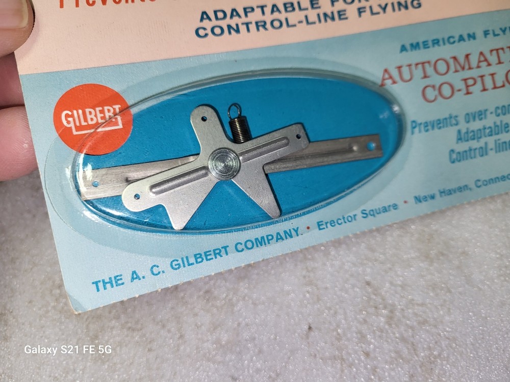NOS Gilbert American Flyer R/C Airplane Automatic Co Pilot Compensator Arm