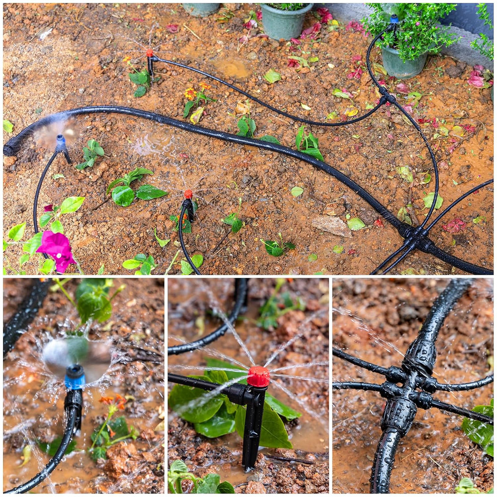 240FT Drip Irrigation System Kit New Quick-Connect, Automatic Garden Watering Mi