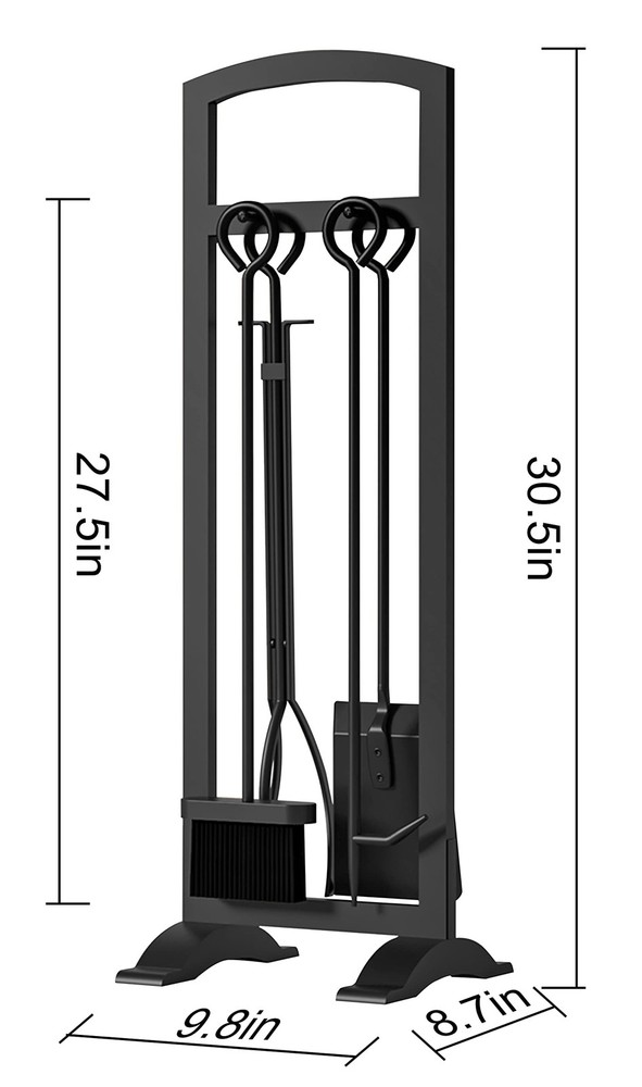 5-Piece Lightweight Fireplace Tool Set – Portable, Compact, and Stylish Fire ...