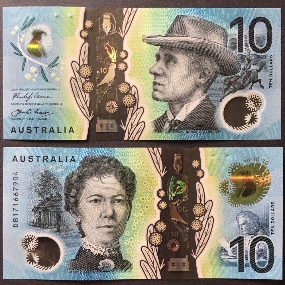 Australia, $10, 2017, P-63, Polymer UNC Redesigned