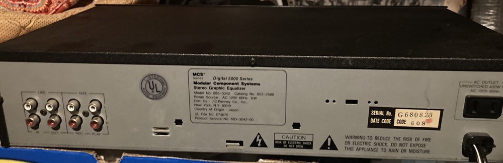 Vintage MCS 3042 -7 Band LED Graphic Equalizer- Perfect working Condition