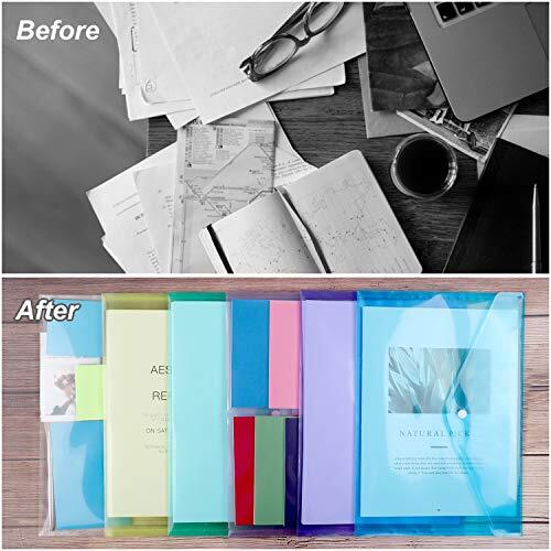 28Pk Plastic Envelope Document Folders A4 Size File Envelopes for School Office