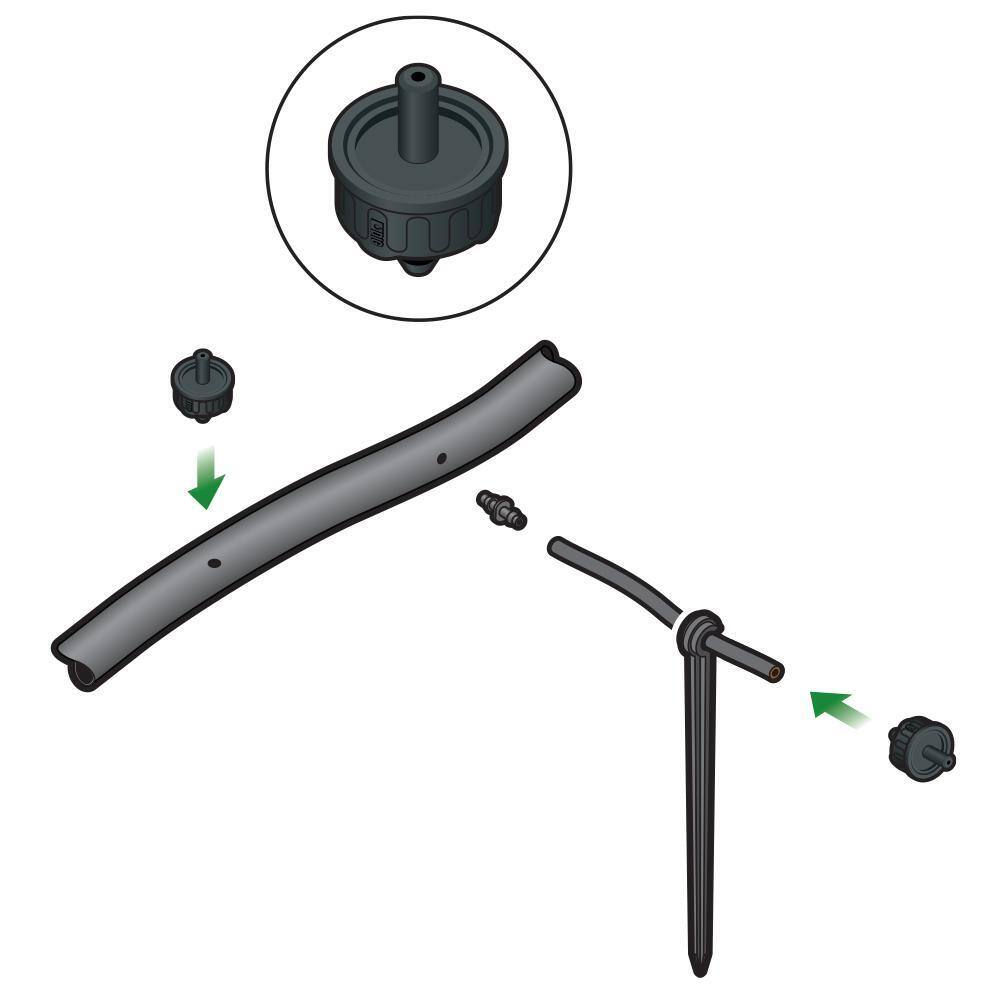 DIG 1 GPH Pressure Compensating Dripper B221-100PC (100-Pack)