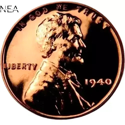 1940 Lincoln Wheat Penny Cent ~ Gem Proof (red)