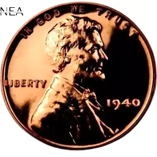 1940 Lincoln Wheat Penny Cent ~ Gem Proof (red)
