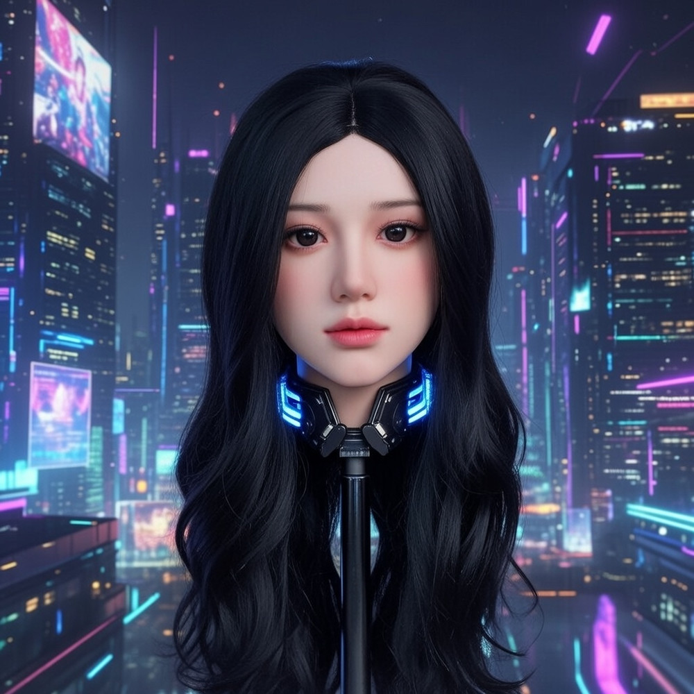 TPE head model M16 threaded mouth makeup hairstyle practice comes with a random