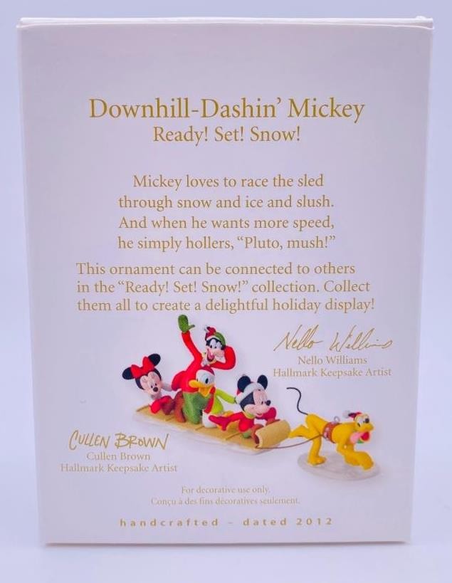2012 Downhill Dashin' Mickey Hallmark Ornament
