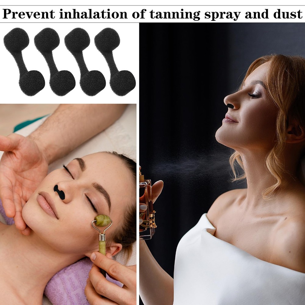 ElevateTech 50Pcs Nose Plug Filter, Disposable Filter onesize, Black