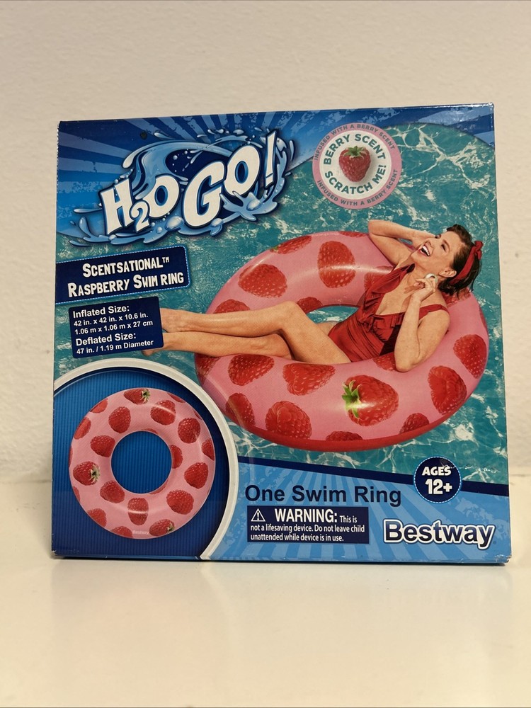 Raspberry Swim Ring By H2O GO