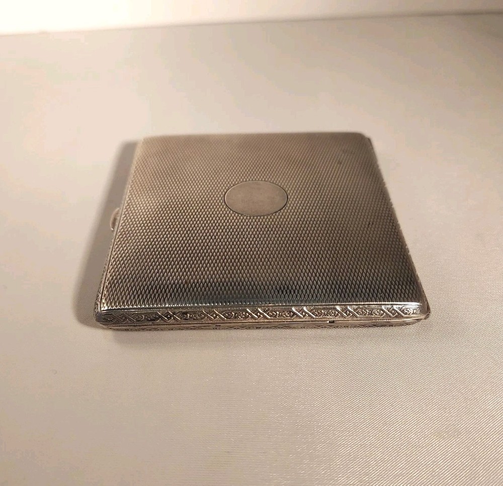 Beautiful Antique 900 Silver Cigarette Case 104g