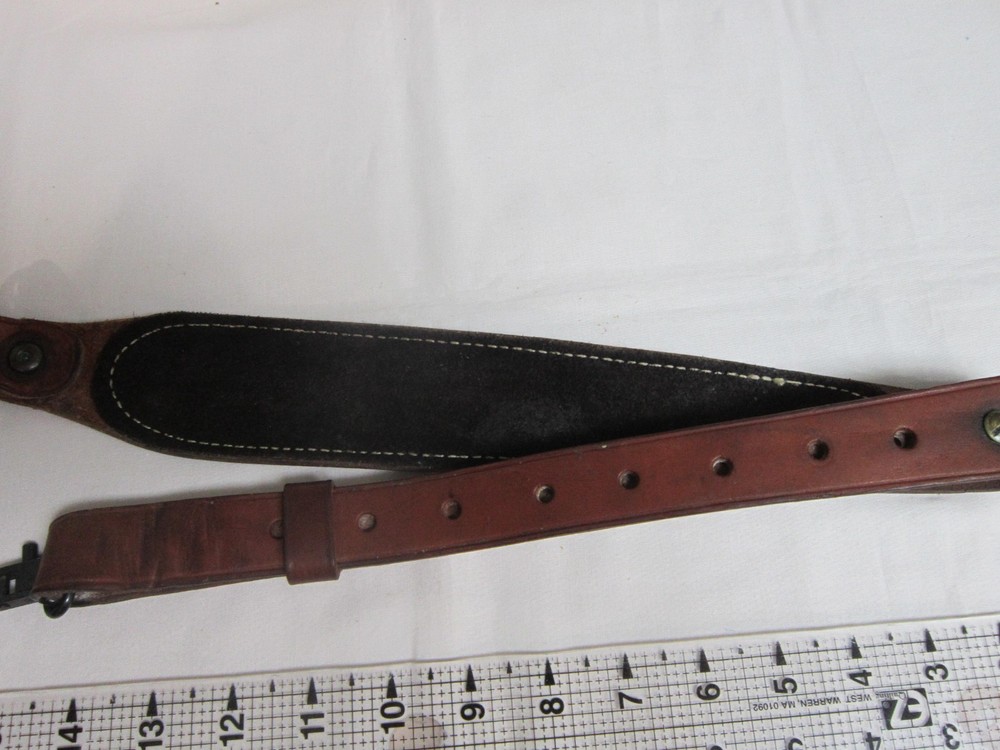 Uncle Mike's Tooled Basketweave Leather Rifle Sling - Adjustable