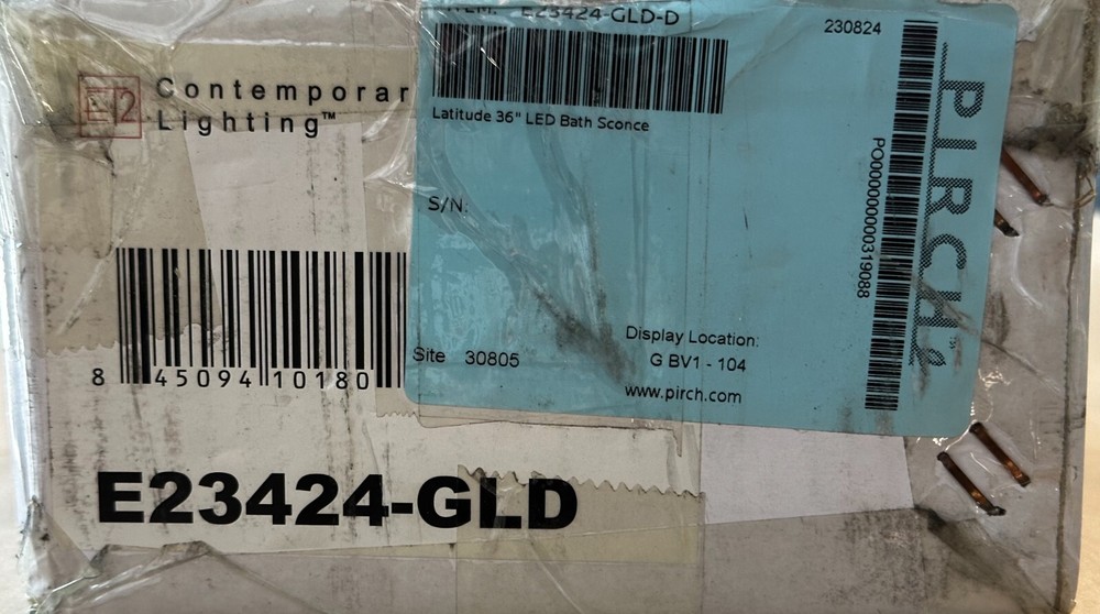 ET2 Lighting Latitude 36 E23424-GLD LED Bath Sconce GOLD NEW!