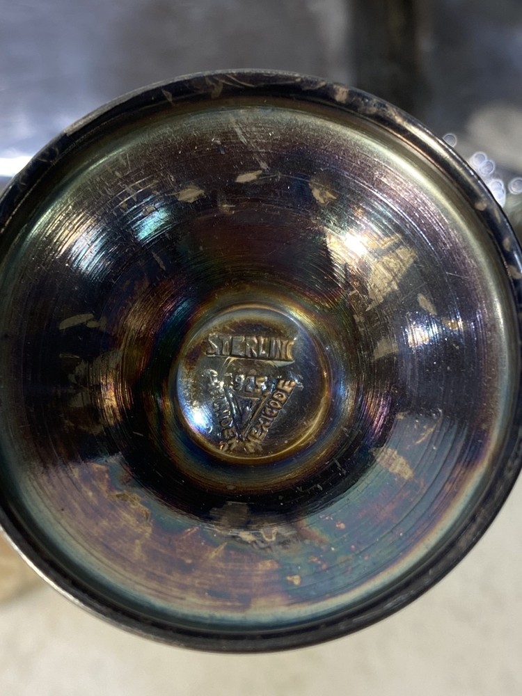 Sterling Silver Tray And Goblets
