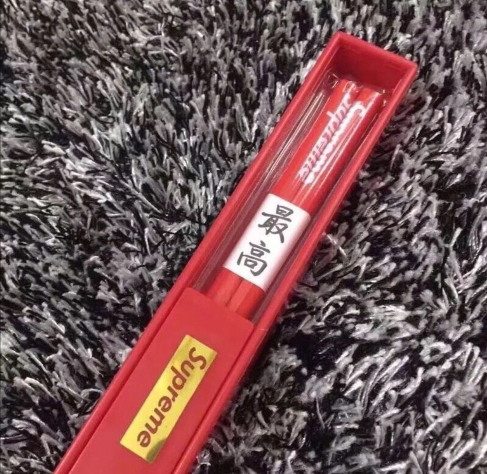 SUPREME CHOPSTICKS RED FW17 2017 ACCESSORY W/ BOX LOGO