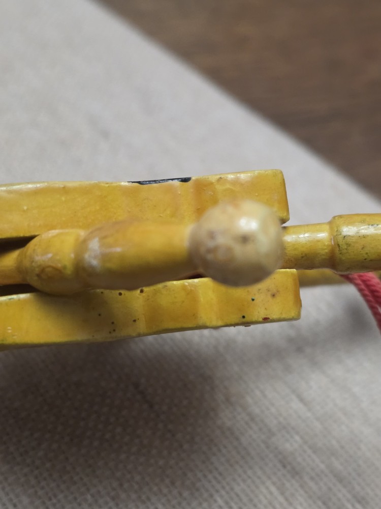 Vintage Wood Toy Nutcracker Soldier Christmas Pull String