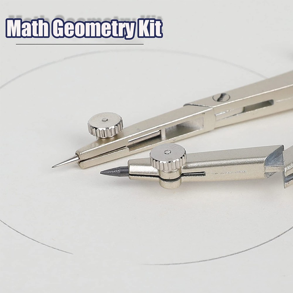 13 Pcs Compass and Protractors Set Math Compass Geometry Tool Metal Geometry Kit