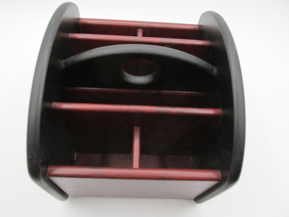 REVOLVING REMOTE CONTROL CADDY STORAGE BOX STAND DESK ORGANIZER!