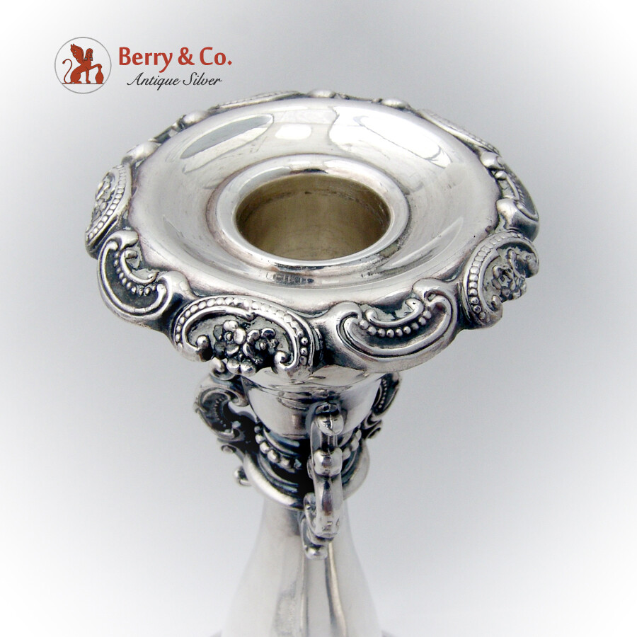 Baroque Three Branch Candelabrum Wallace Silverplate