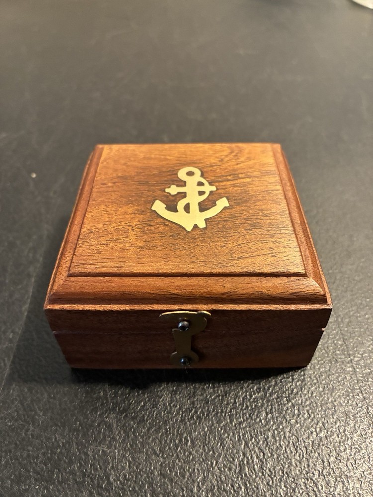 Brass Compass Gift with Display Box Engraved Scripture Prayer Compass Religious