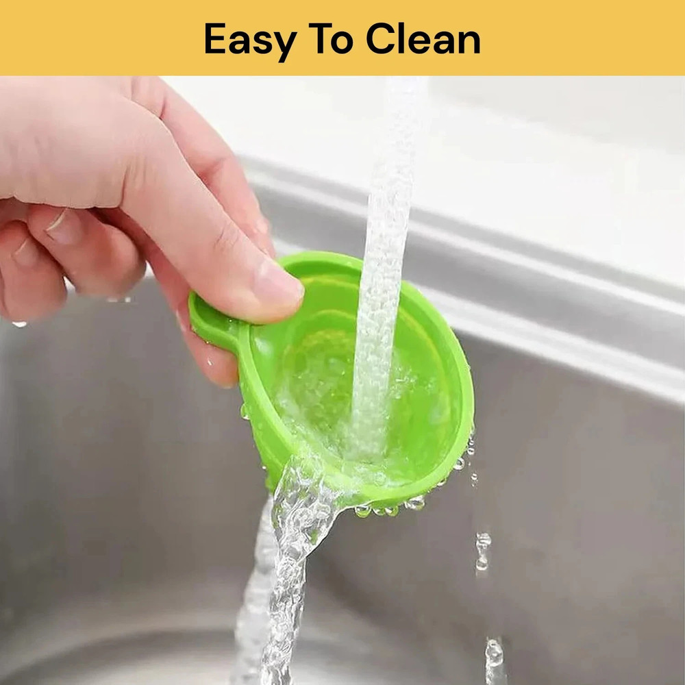 5X Silicone Collapsible Telescopic Foldable Mini Gel Funnel Kitchen Liquid Tools