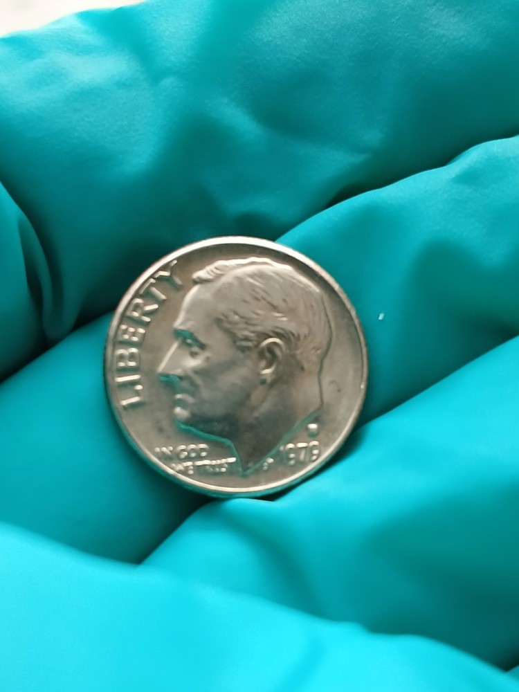 1979 D Dime Error Filled D mint Mark