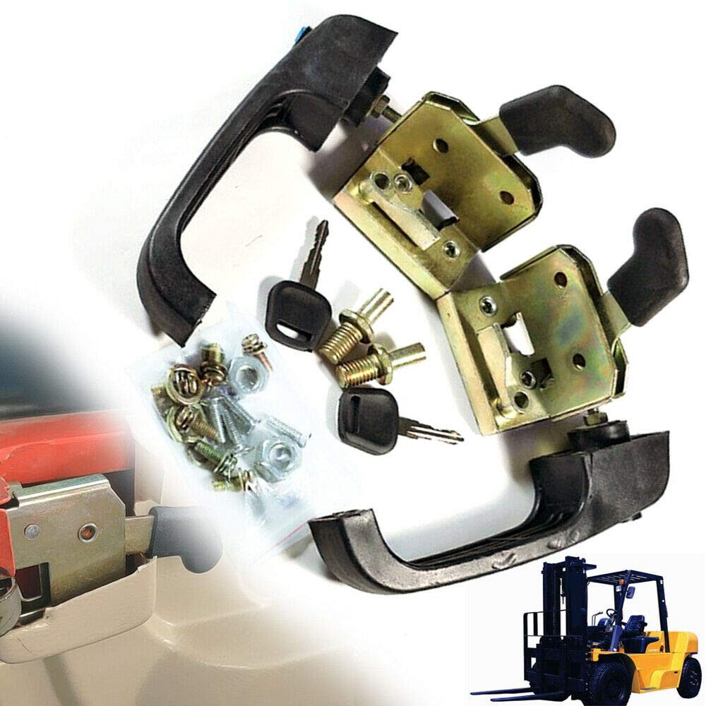 Universal Tractor Heavy Equipment Locking Door Handle loader door lock w/2Handle