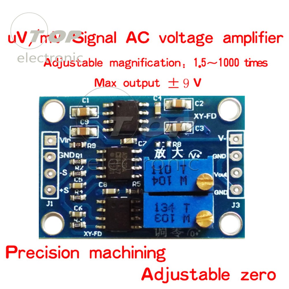 AD620 Microvolt MV Voltage Amplifier Signal Instrumentation Module Board
