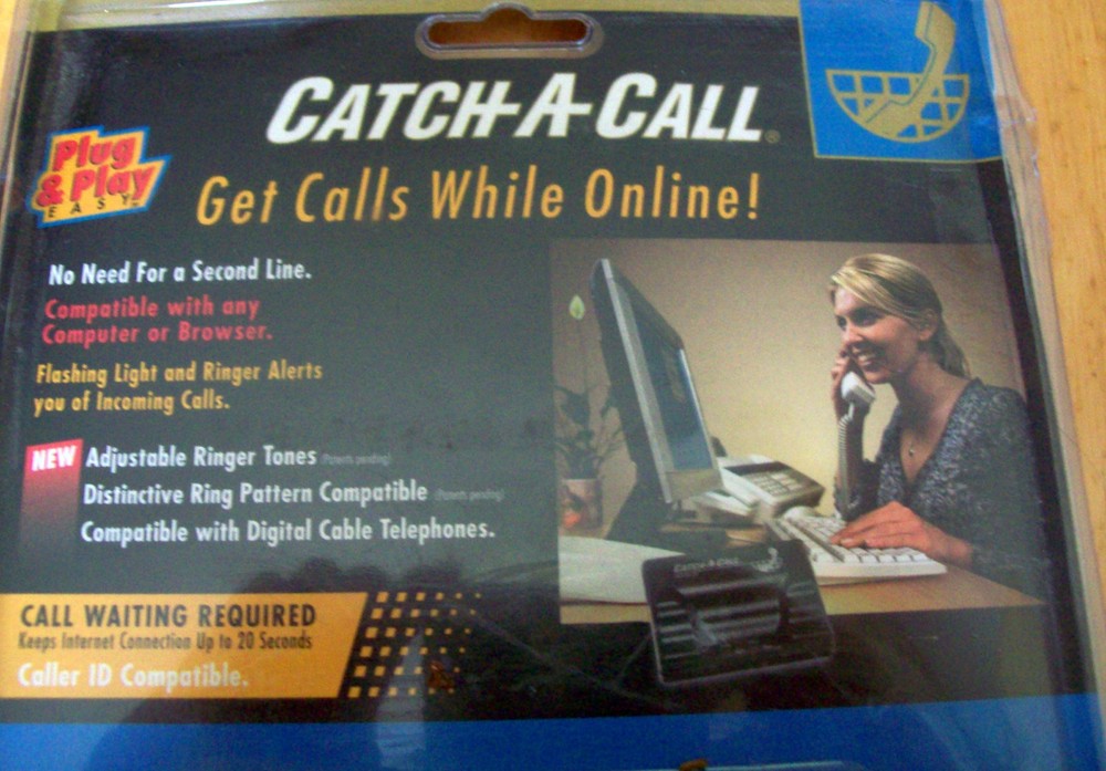 OLD TECH! Catch-A-Call 1-LINE PHONE INTERNET FAX Computer/Browser Compatible NIP