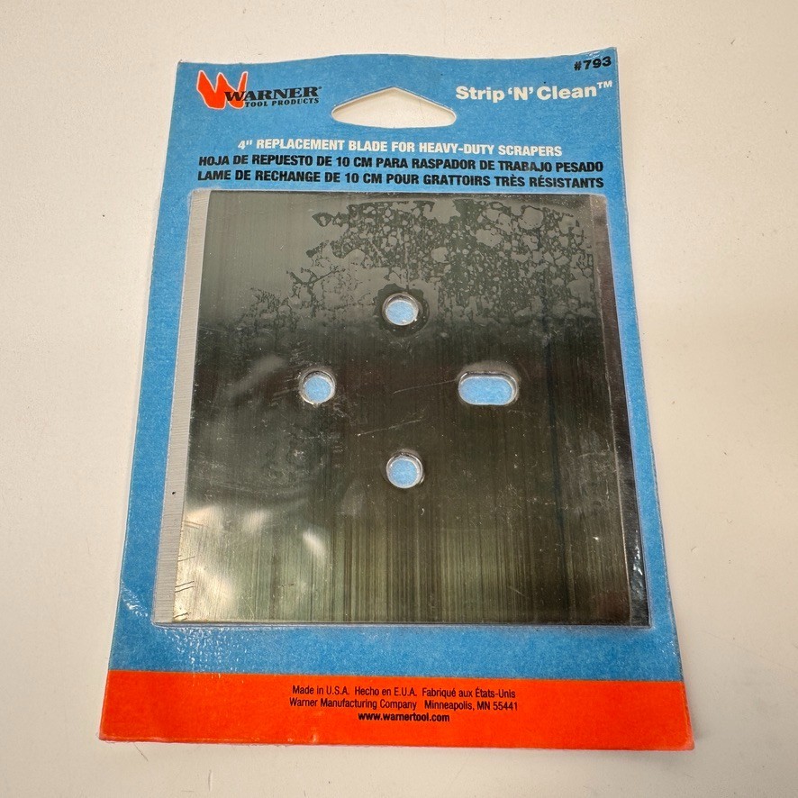 Warner Tools "Strip 'N' Clean" 4" Paint Scraper Blade #793