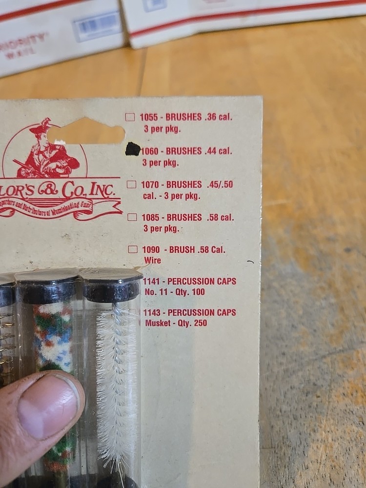 Taylor's & Co. Muzzleloading Accessories 1060 - BRUSHES. 44 Cal 3 Pack