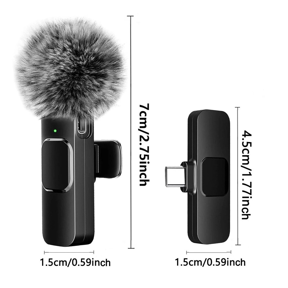 Microphone Wireless Audio Video Recording Mini Mic For Android/iPhone