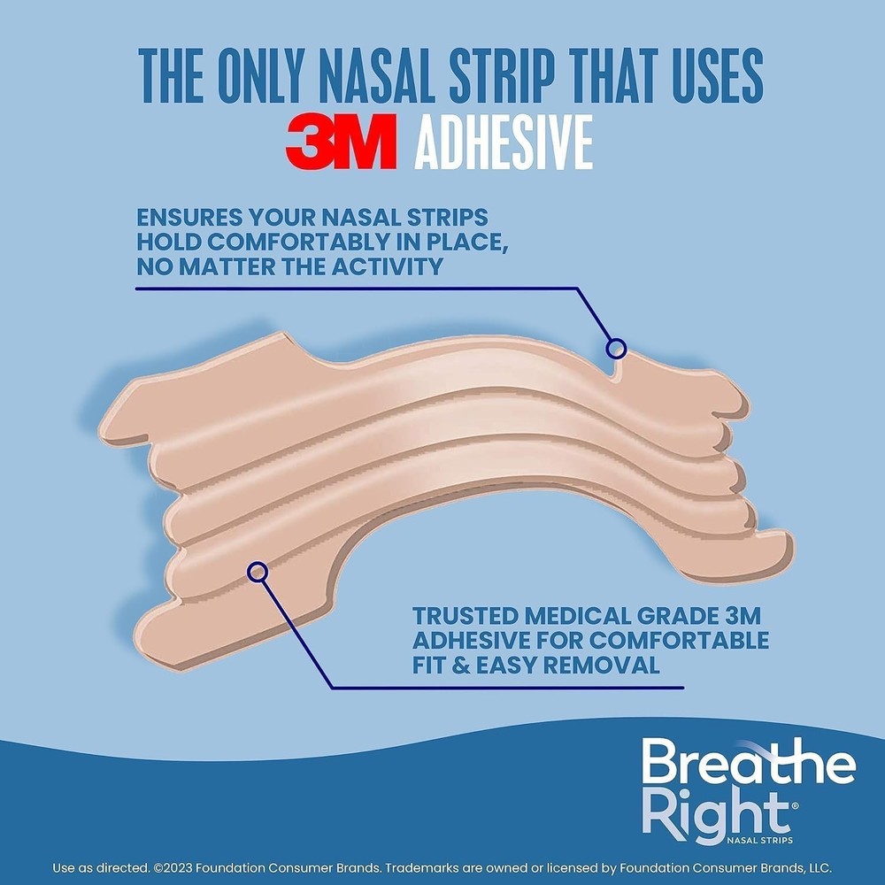 Comfortable Tan Nasal Strips for Improved Airflow & Reduced Snoring – 26ct