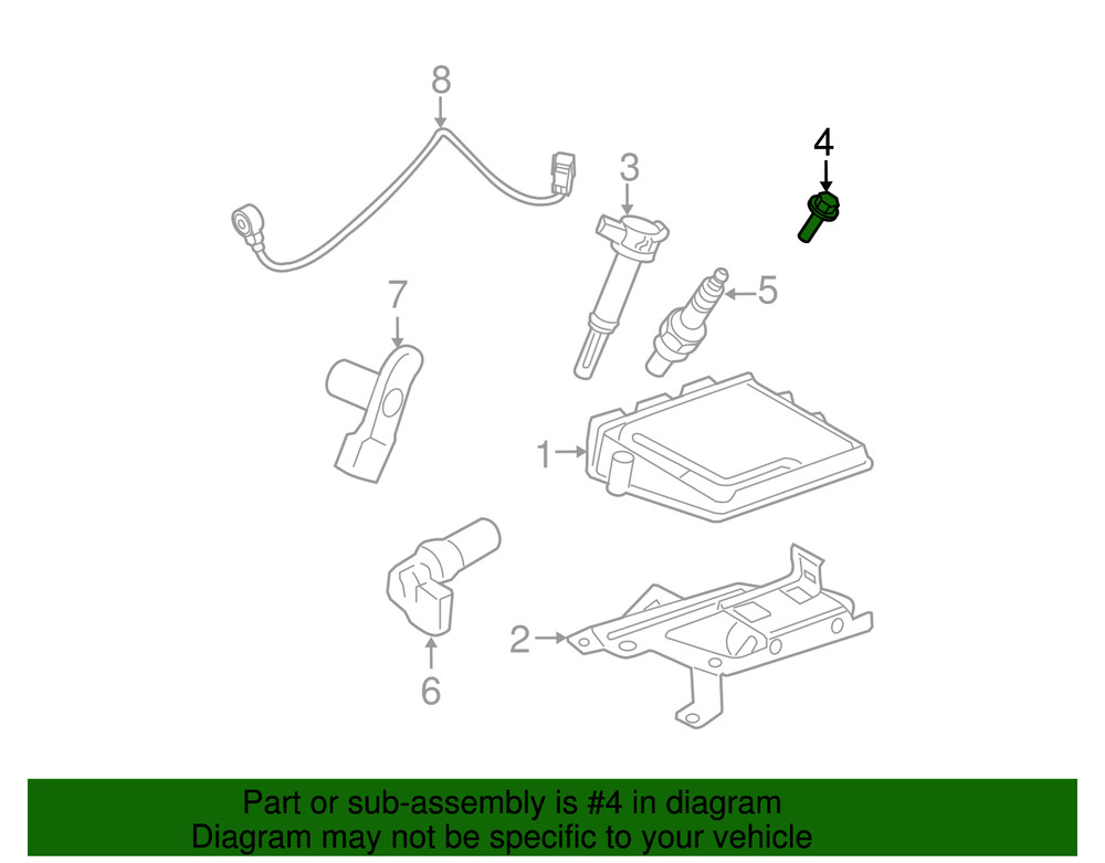 Genuine Ford Ignition Coil Bolt -W714507-S437