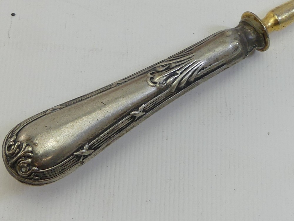 (RefJOH16) Antique silver plated small server fish slice, kitchenalia