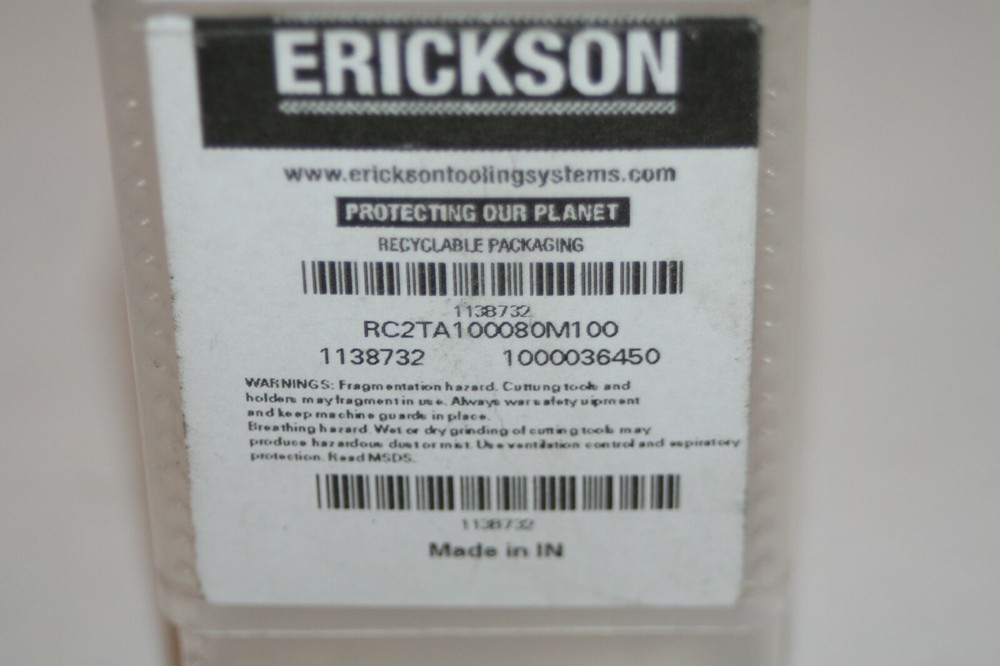ERICKSON/KENNAMETAL RC2TA100080M100 RC2 Style Solid Quick Change Tap Adapter