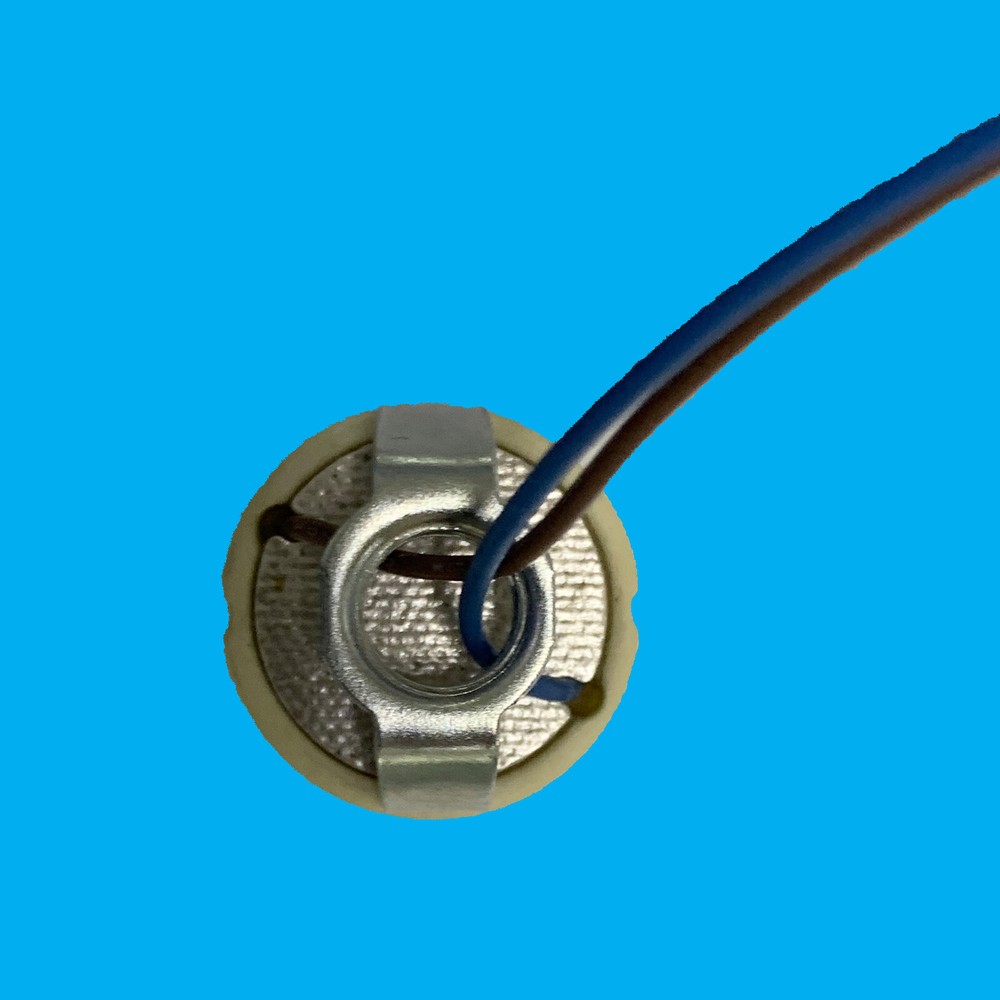 12x GU10 Ceramic Halogen Lamp Holder Socket, M10 Bracket & 490mm Attached Cables