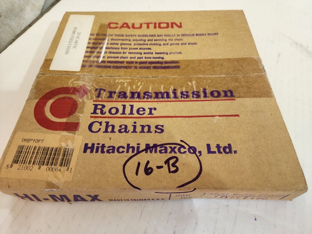 10'- Hitachi Maxco 08B Riv Transmission Roller Chain