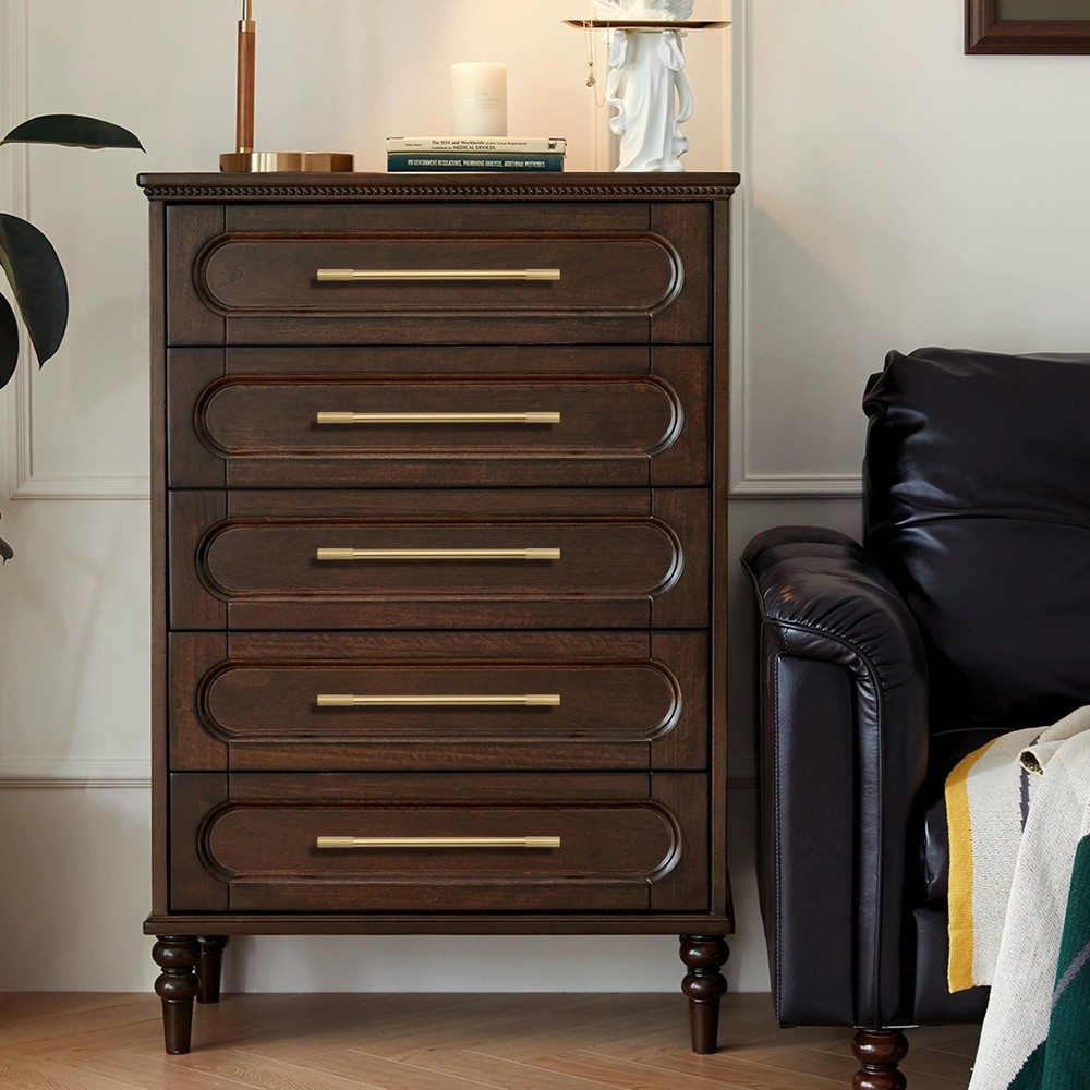 2pcs Solid Brass Gold Cabinet Pulls, 10 Inch Hole Centers for Kitchen Cupboar...