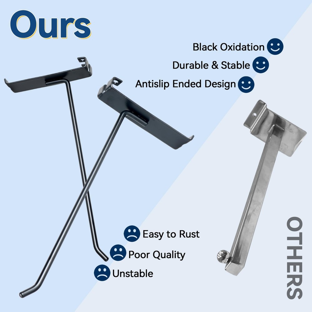 Gridwall Hooks 2in Grid Wall Hangers Black Grid Panel Hooks Metal Display Hoo...