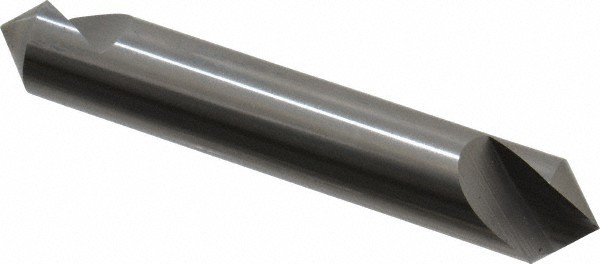 Hertel 1/2" Head Diam, 1/2" Shank, 1 Flute 90? Solid Carbide Countersink 3" O...