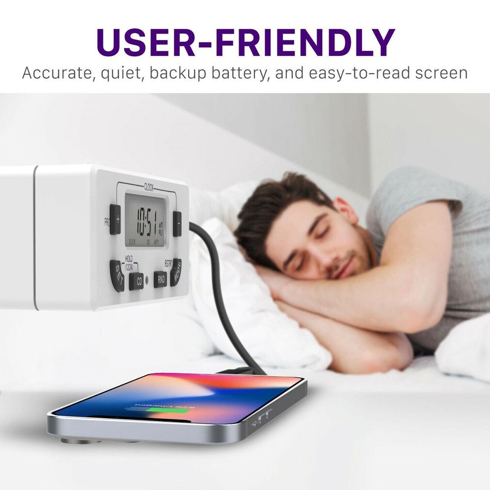 2x Indoor 7 Day 24hr Programmable Digital Wall Outlet Light Timer Plug In Switch