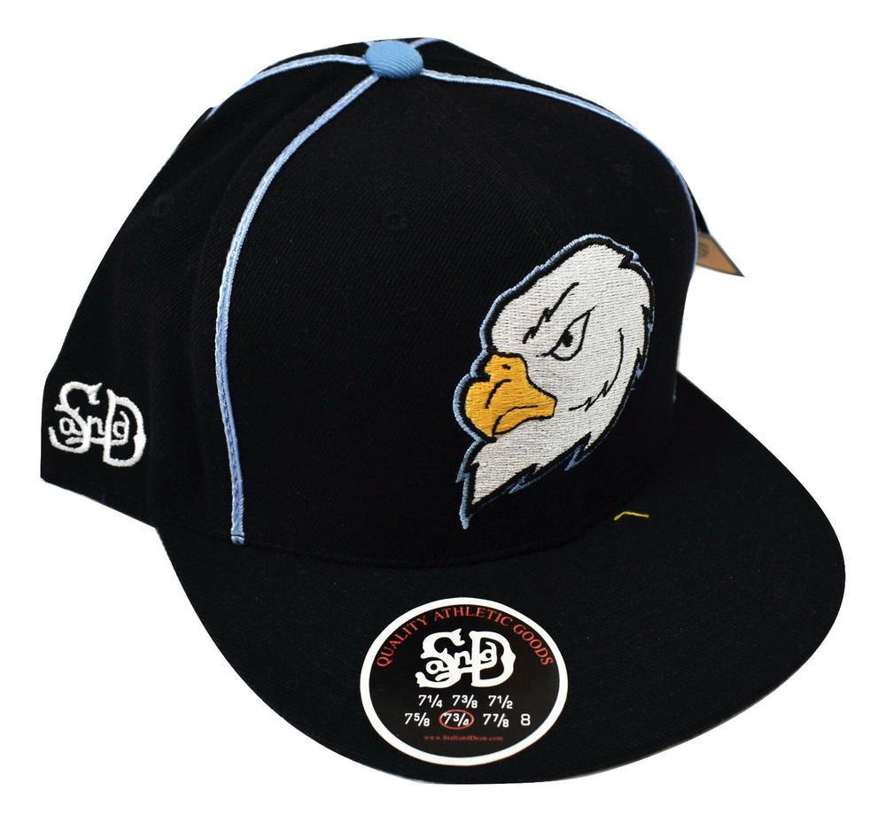 Stall & Dean Mens Rucker Eagles Fitted Black Hat Cap Pick Size New