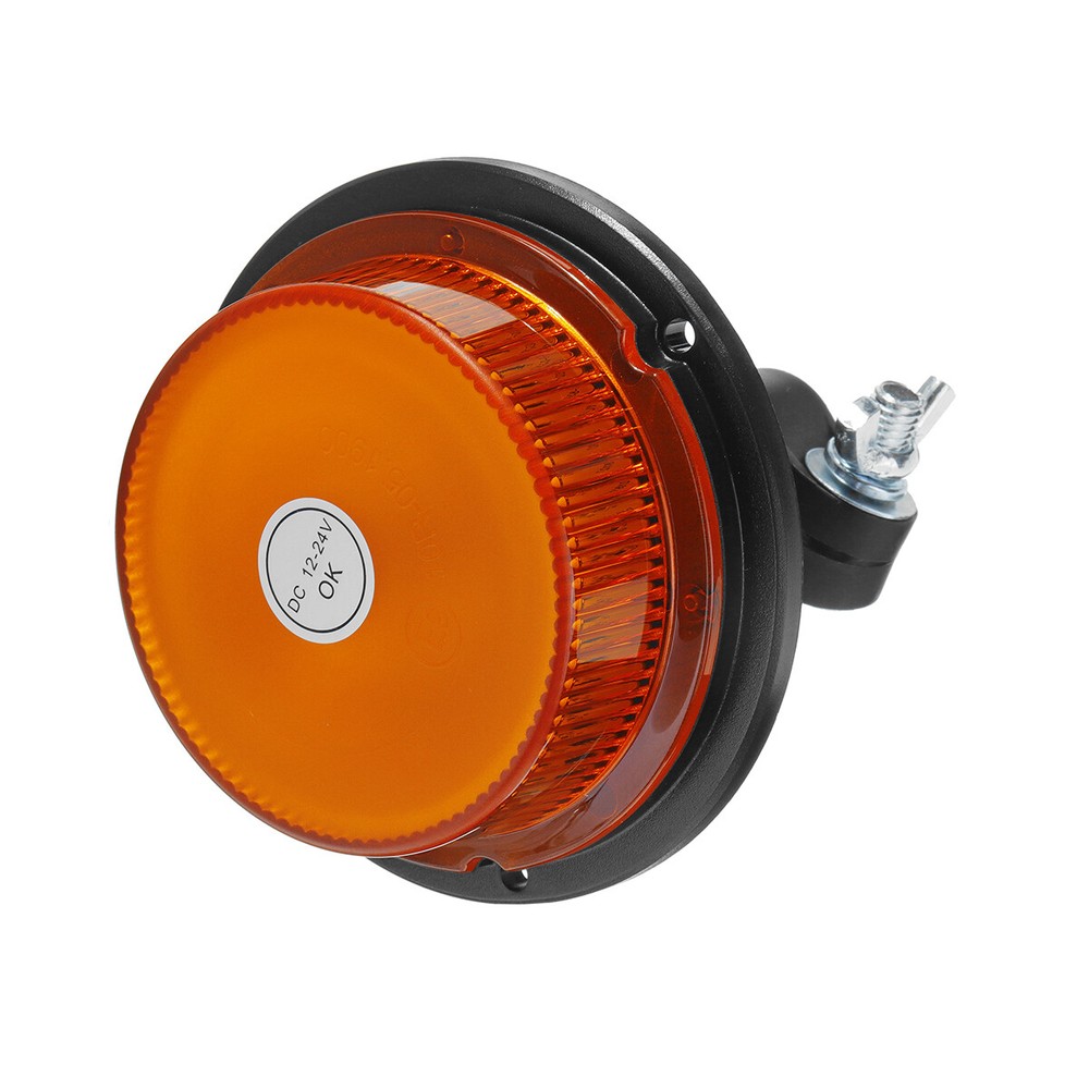 2pcs Rotating LED Flashing Beacon Flexible DIN Pole Mount Tractor Warning Light