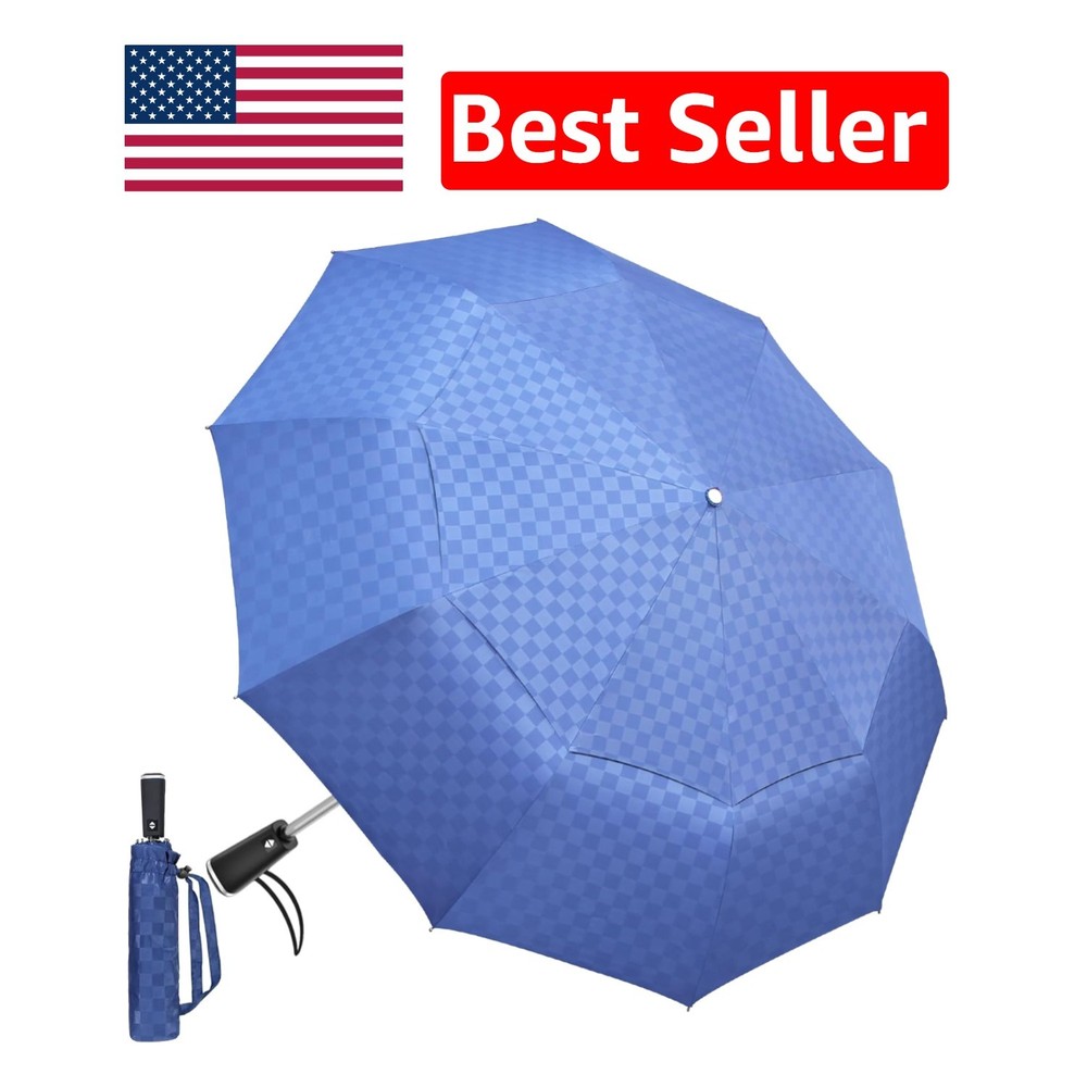 Compact Double Canopy Golf Umbrella - Easy Open/Close, Lightweight Design