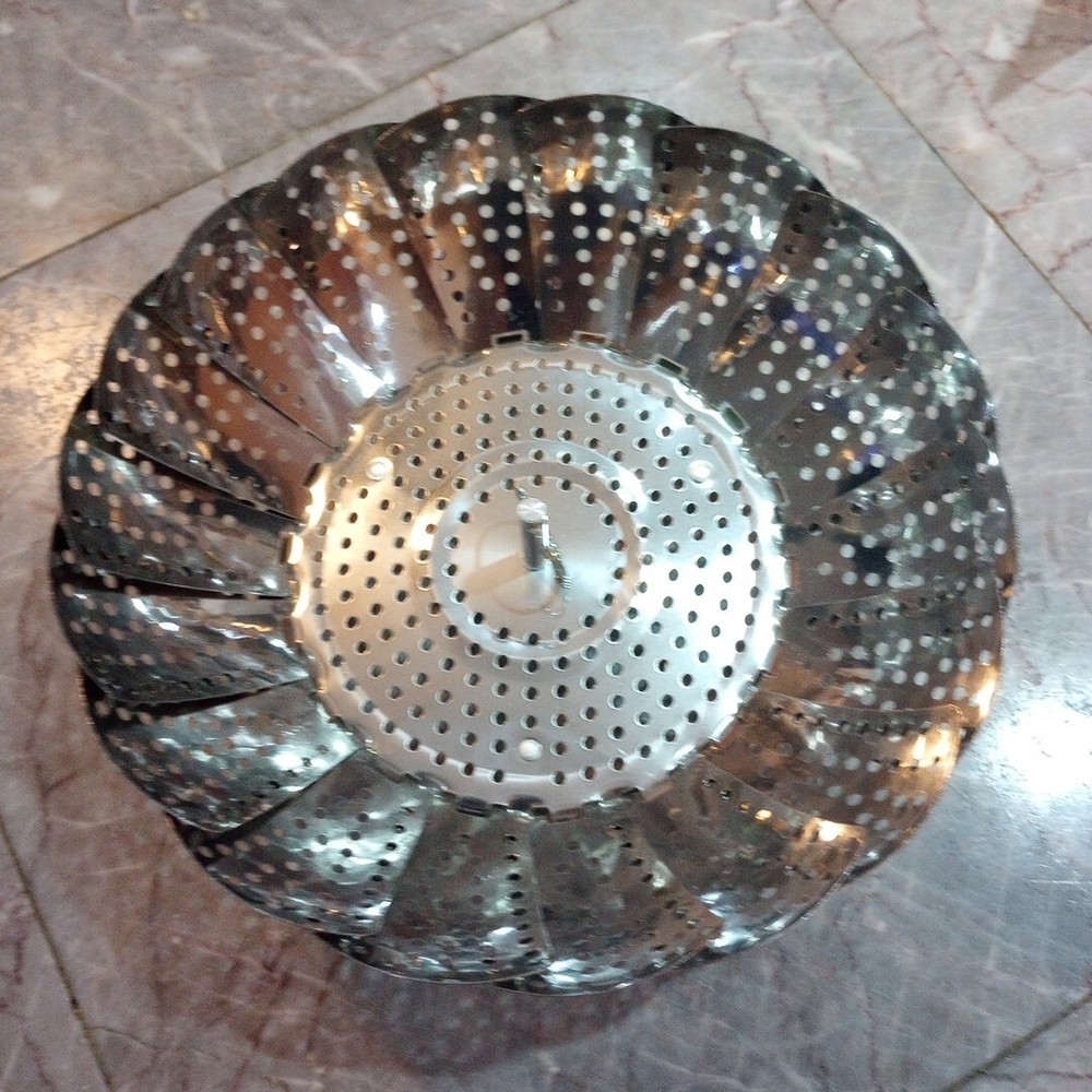 Vegetable Steamer Basket Cooking Foldable Adjustable Stainless Steel Pot Insert