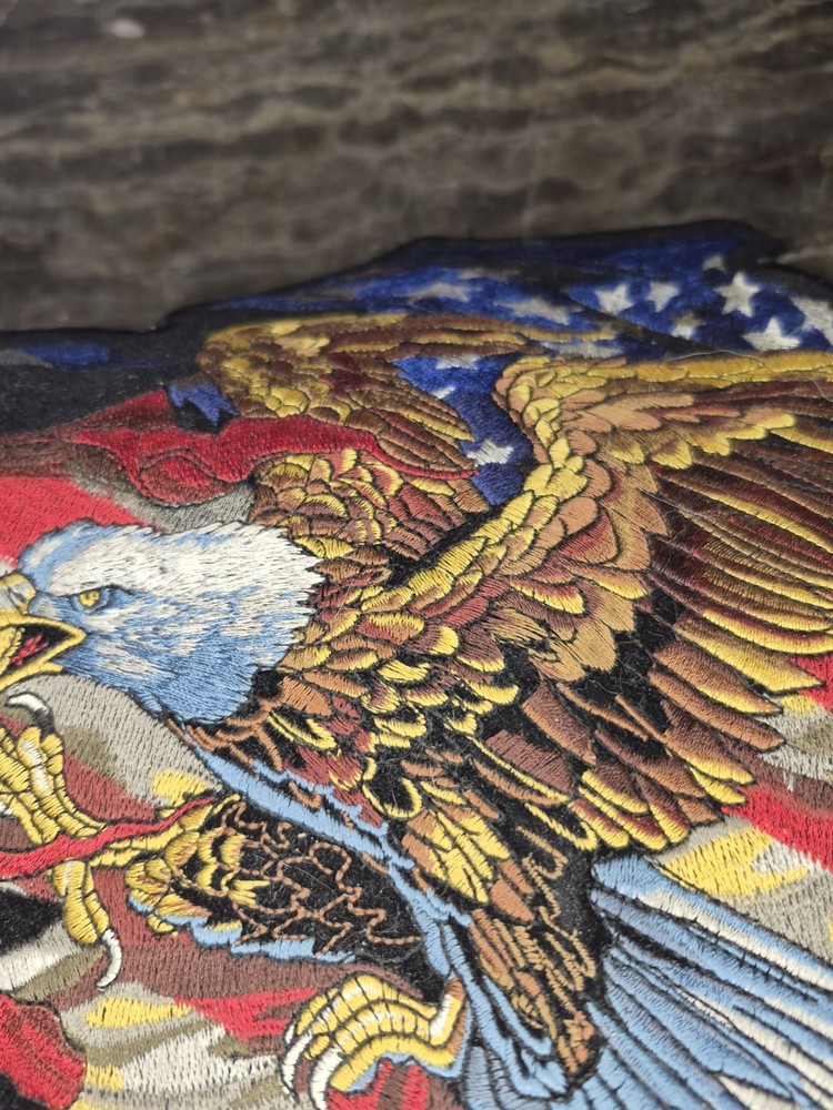 AMERICAN EAGLE EMBROIDERED BIKER PATCH 5 INCH PATCH
