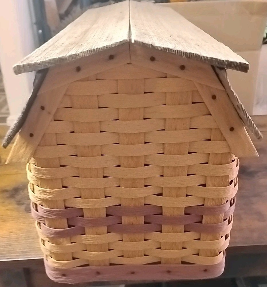 Huge Longaberger Basket Type Weave Mailbox Wicker Mail Box